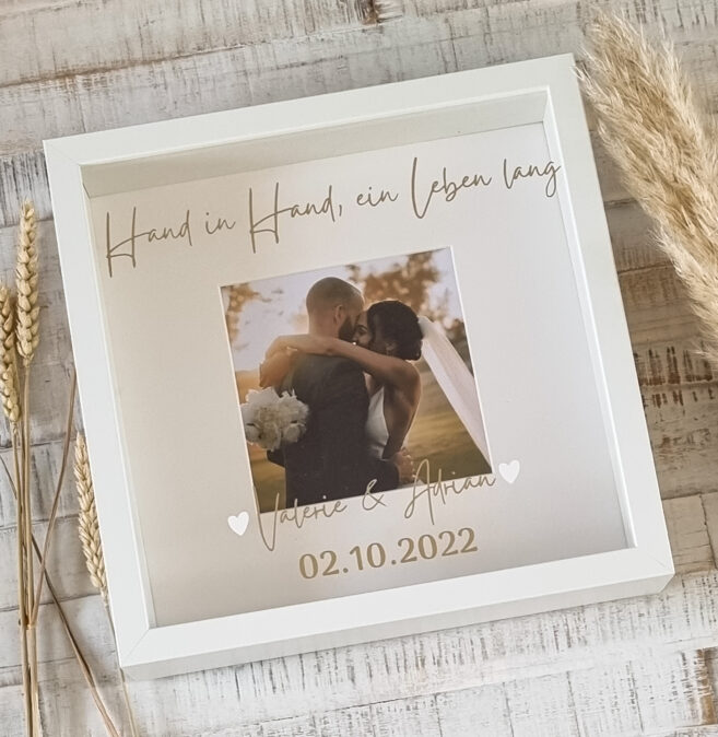 Hochzeitsgeschenk personalisiert Familienname Hochzeit Jahrestag Valentinstag 3D Bilderrahmen Geschenkidee