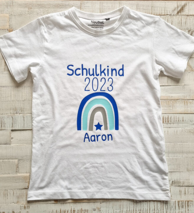 Schulkind Schulanfang Erstklässler Tshirt Regenbogen Schulstart Schultüte