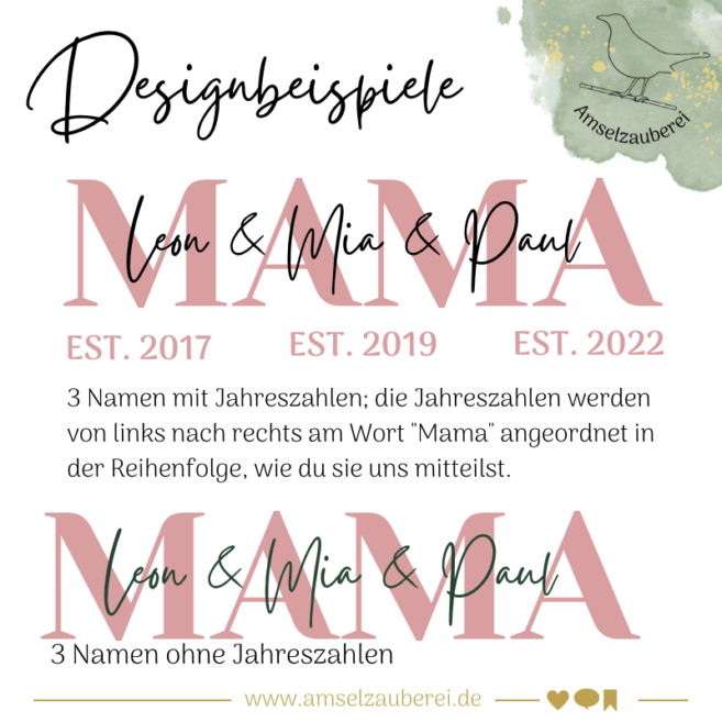 Personalisiertes T-Shirt "Mama" – Bild 8