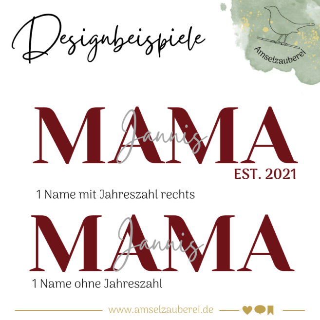 Personalisiertes T-Shirt "Mama" – Bild 10