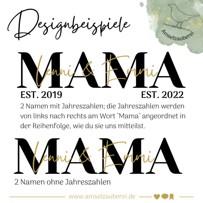 Personalisiertes T-Shirt "Mama" – Bild 9