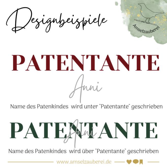 Personalisierter Juteshopper "Patentante" – Bild 3