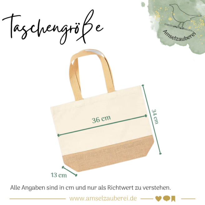 Personalisierter Juteshopper "Patentante" – Bild 4