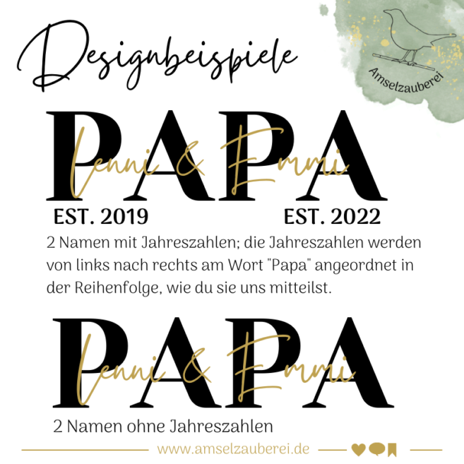 Personalisiertes T-Shirt "Papa" – Bild 12