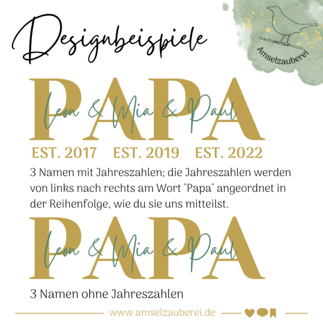 Personalisiertes T-Shirt "Papa" – Bild 13