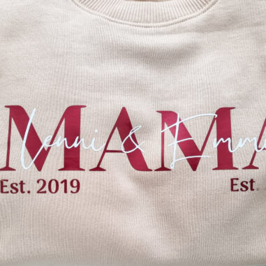 Personalisiert Sweater Mama Geburtsdaten Kinder Geschenk Muttertag