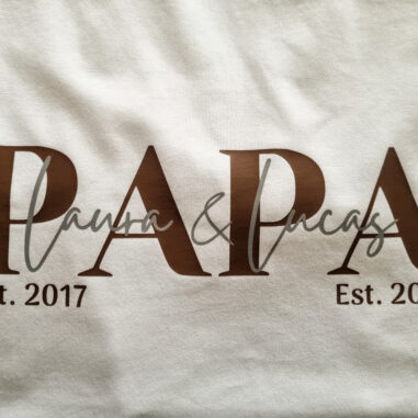 Personalisiert Papa TShirt Geschenk Geburtsdaten Kinder