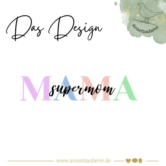 Supermom Mama Tshirt Muttertag Geburtstag Geschenk Pastell