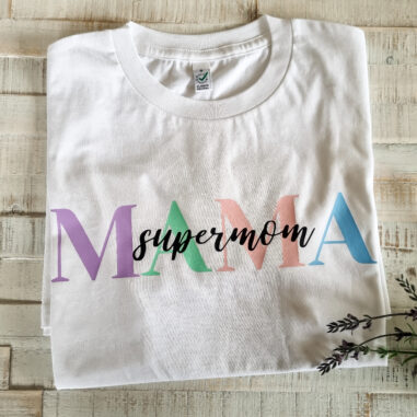 Supermom Mama Tshirt Muttertag Geburtstag Geschenk Pastell