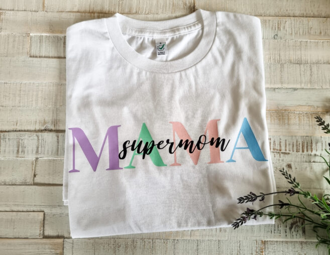 Supermom Mama Tshirt Muttertag Geburtstag Geschenk Pastell