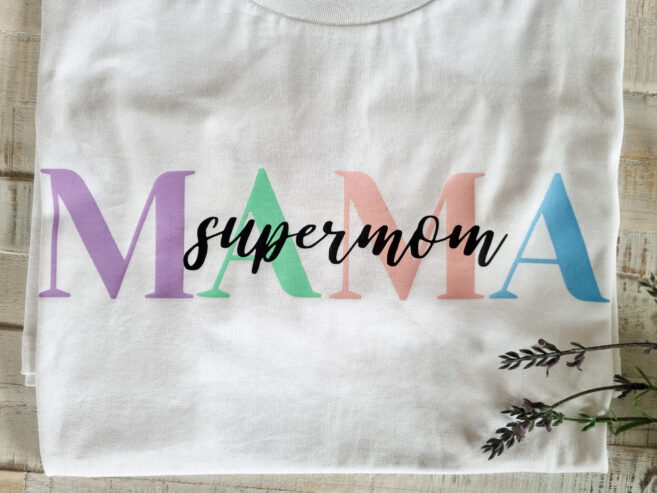 Supermom Mama Tshirt Muttertag Geburtstag Geschenk Pastell