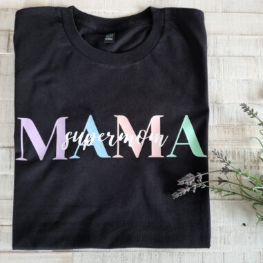 Supermom Mama Tshirt Muttertag Geburtstag Geschenk Pastell