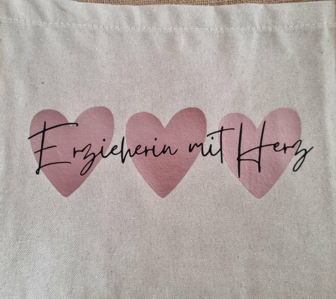 Tasche "Erzieherin mit Herz" – Bild 3