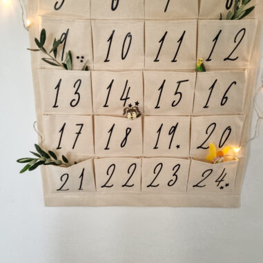 Adventskalender Canvas zum selbst befüllen personalisiert